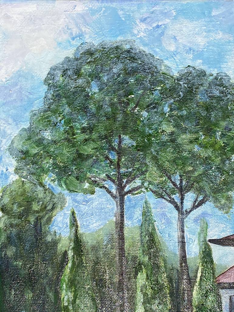 Original Art Deco Landscape Painting by Irina Kaplun