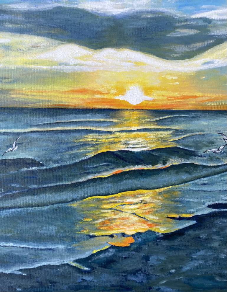 Original Impressionism Seascape Painting by Irina Kaplun