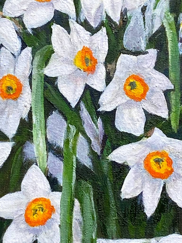 Original Art Deco Floral Painting by Irina Kaplun