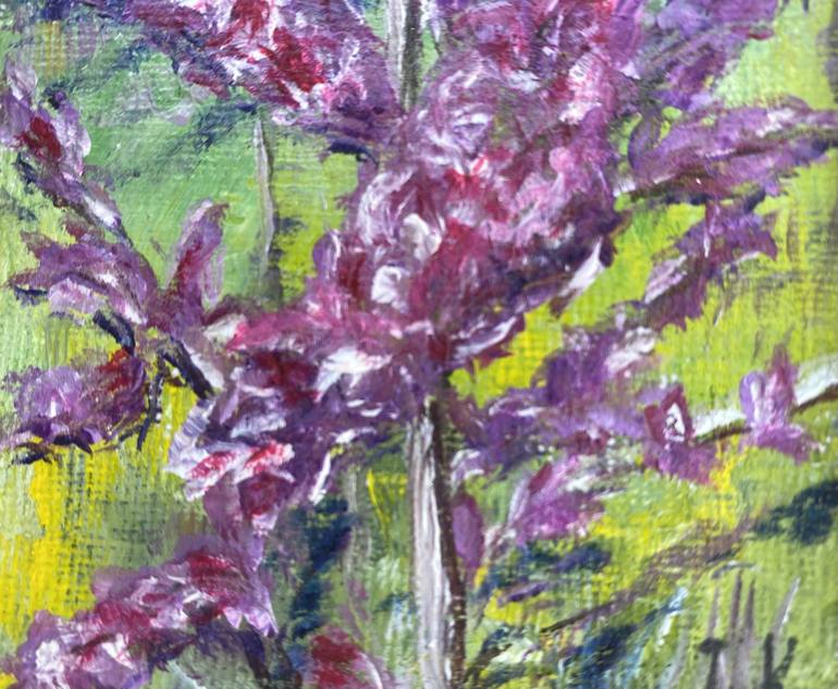 Original Abstract Garden Painting by Irina Kaplun