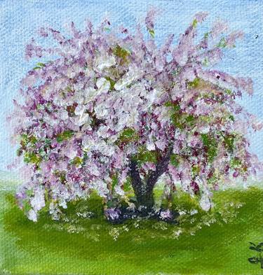 Blooming Apple Tree. Original painting. thumb