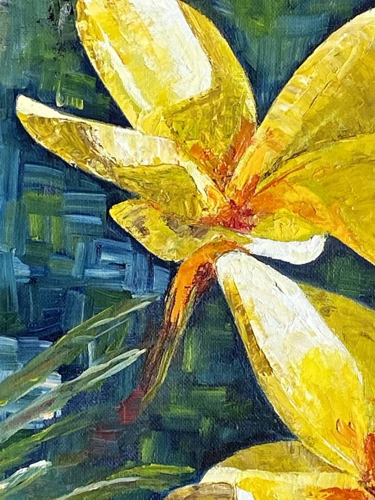 Original Abstract Expressionism Floral Painting by Irina Kaplun