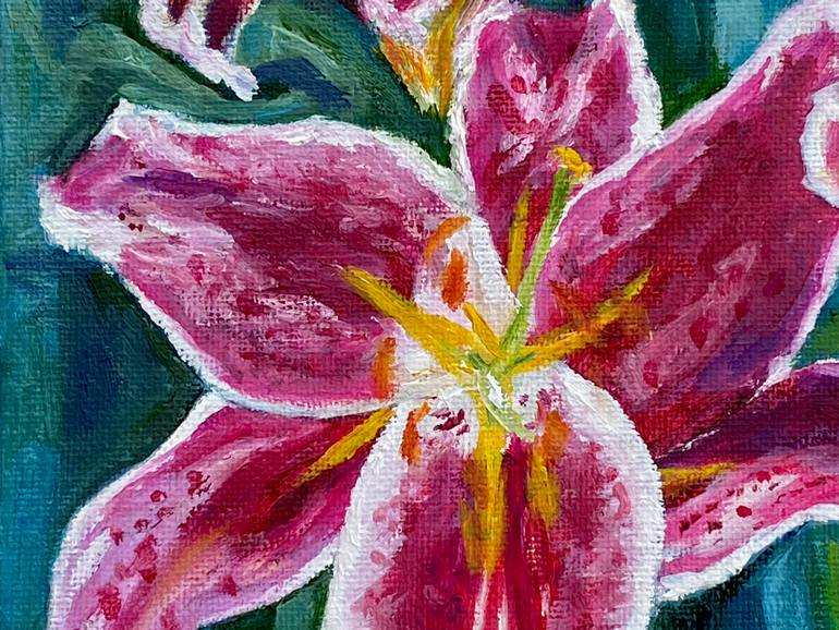 Original Art Deco Floral Painting by Irina Kaplun