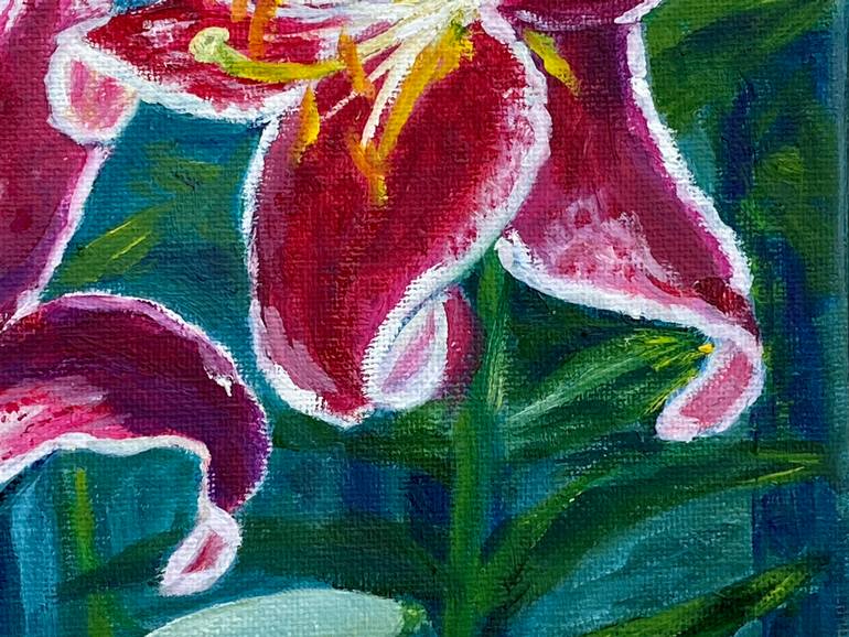 Original Art Deco Floral Painting by Irina Kaplun