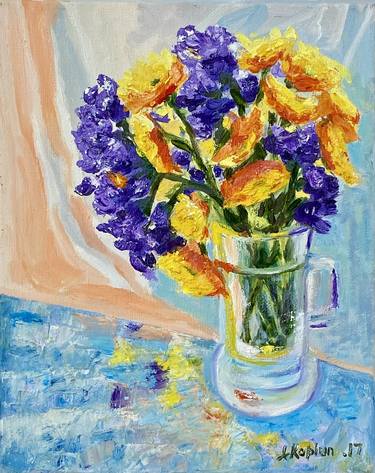 Small Bouquet. Floral painting. thumb
