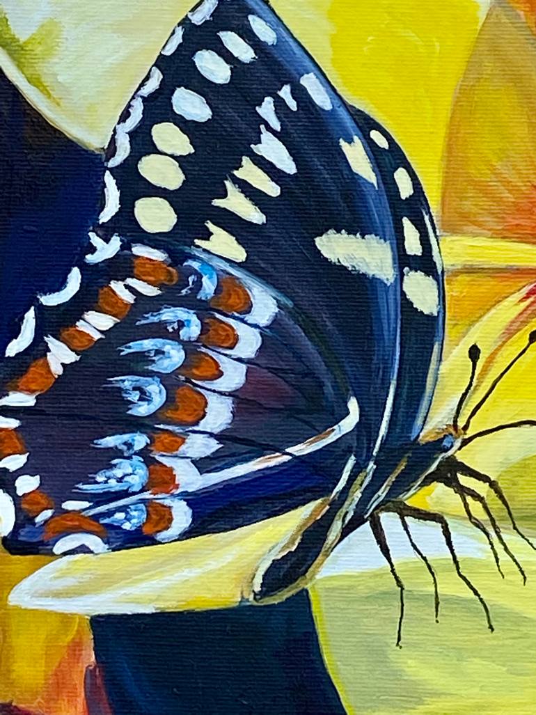 Original Art Deco Floral Painting by Irina Kaplun