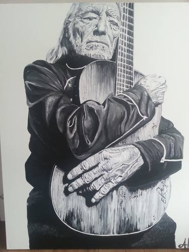 Willie Nelson and his guitar thumb