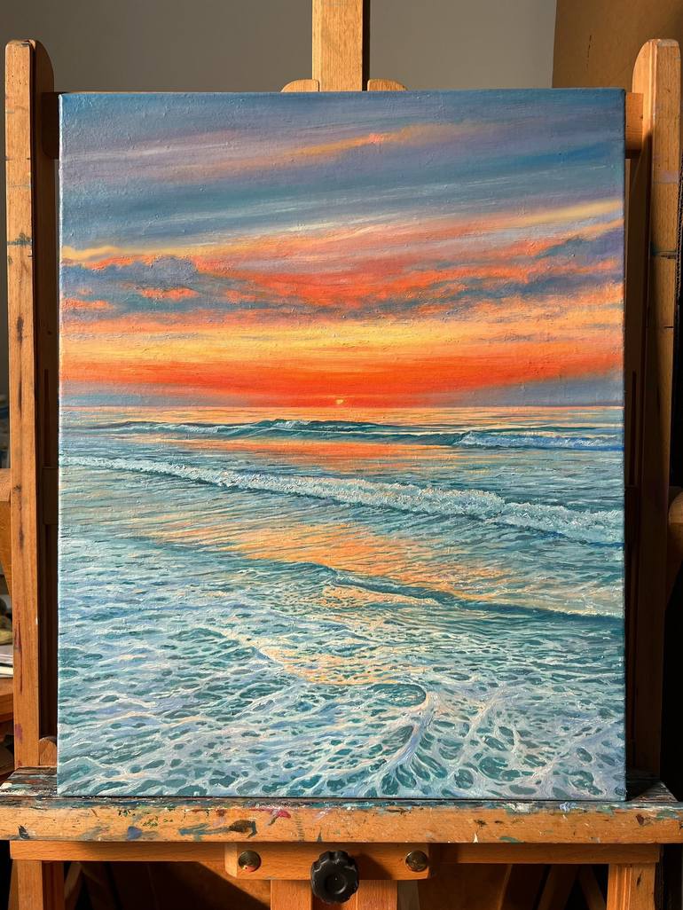 Original Contemporary Seascape Painting by DARIA DUDOCHNYKOVA