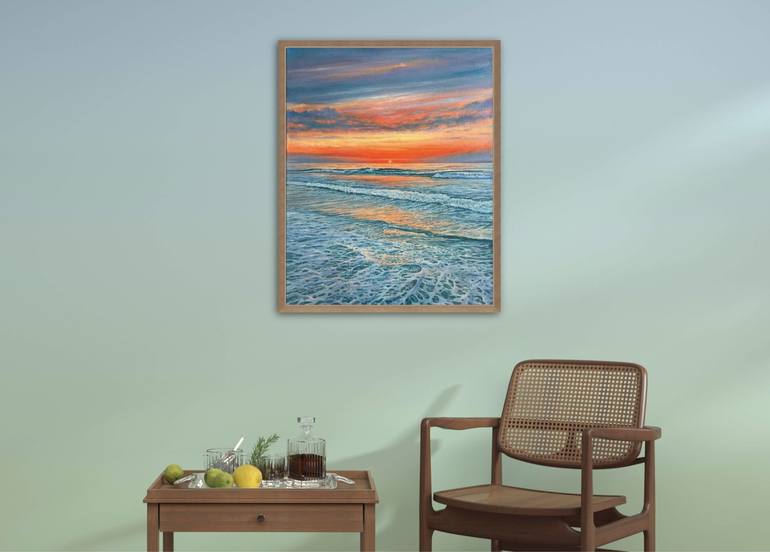 Original Contemporary Seascape Painting by DARIA DUDOCHNYKOVA