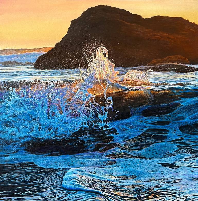 Original Photorealism Seascape Paintings by Daria Dudochnykova