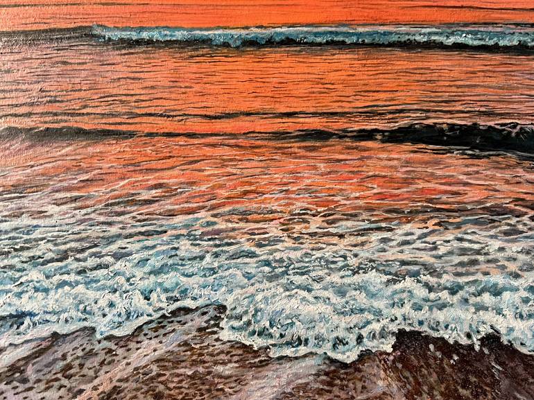 Original Impressionism Seascape Painting by DARIA DUDOCHNYKOVA