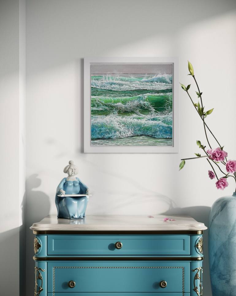 Original Classicism Seascape Painting by Daria Dudochnykova