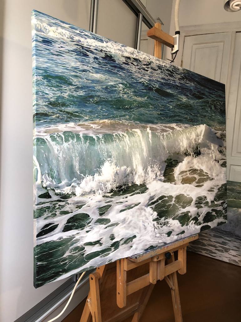 Original Realism Seascape Painting by DARIA DUDOCHNYKOVA