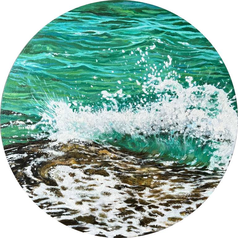Original Photorealism Seascape Paintings by Daria Dudochnykova