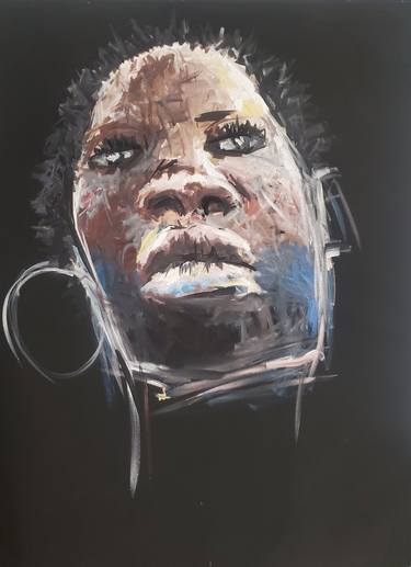 Original Expressionism People Paintings by stephen aifegha