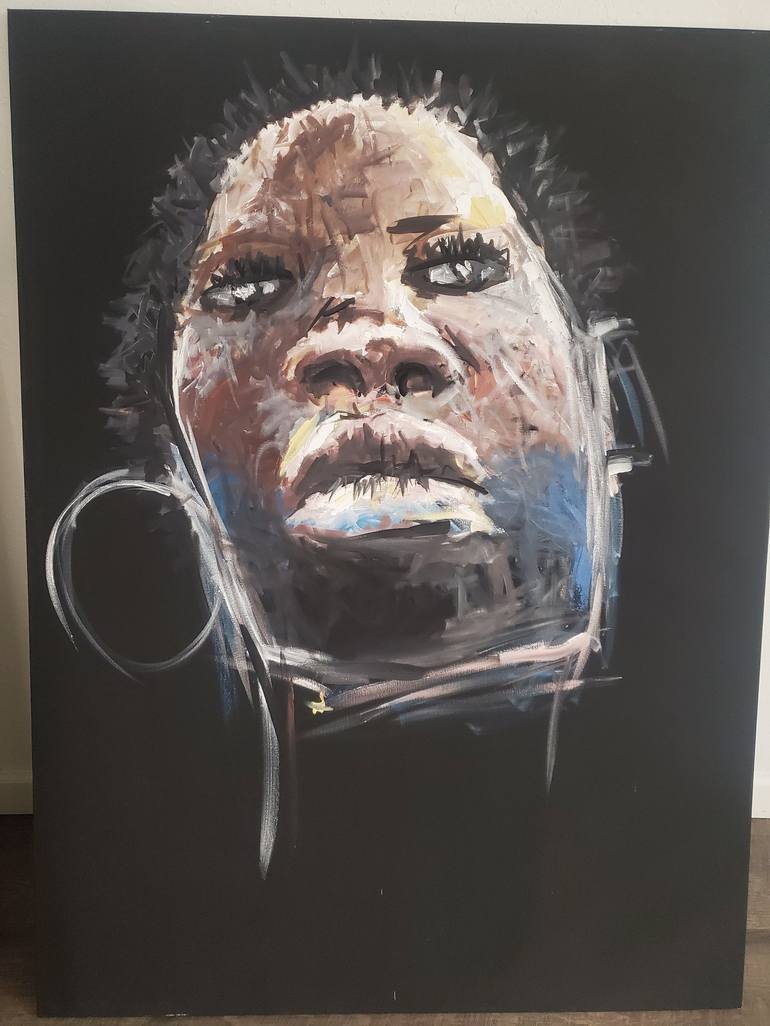 Original Contemporary People Painting by stephen aifegha