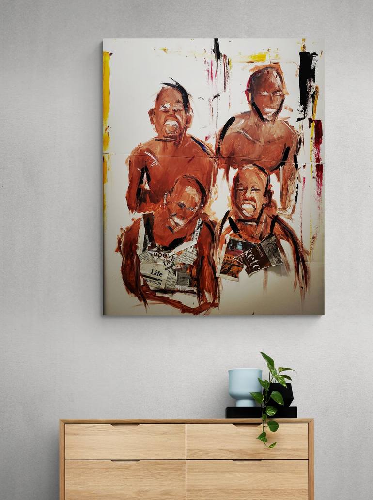 Original Children Painting by stephen aifegha