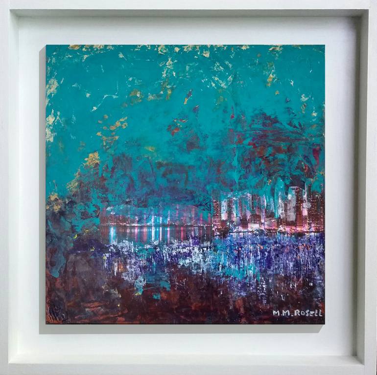 Original Abstract Landscape Painting by Mercedes Rosell