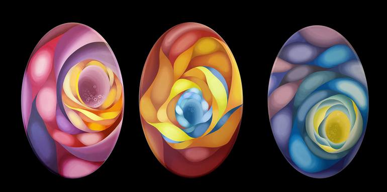 Original Abstract Women Painting by Shushanik Karapetyan