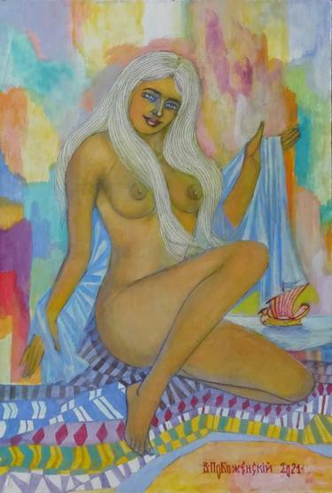 Print of Conceptual Nude Paintings by Vjacheslav Pobozhenskij