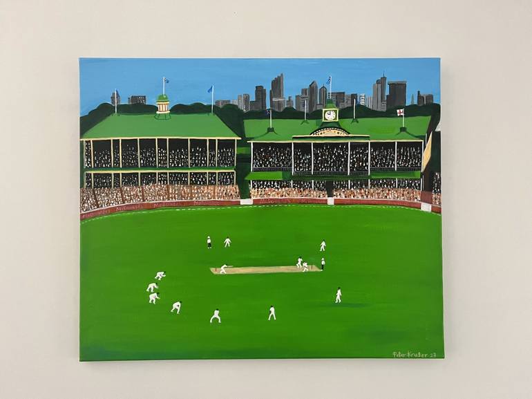 Original Folk Sport Painting by Peter Kruger