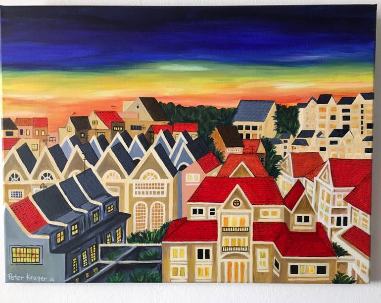 Original Figurative Landscape Painting by Peter Kruger