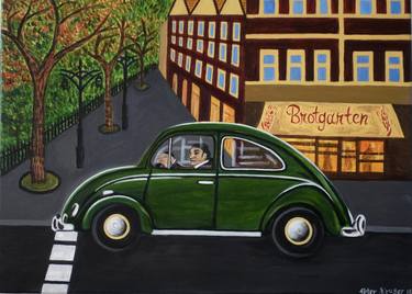 Print of Folk Car Paintings by Peter Kruger