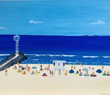 Print of Folk Beach Paintings by Peter Kruger