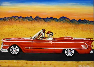 Original Impressionism Automobile Paintings by Peter Kruger