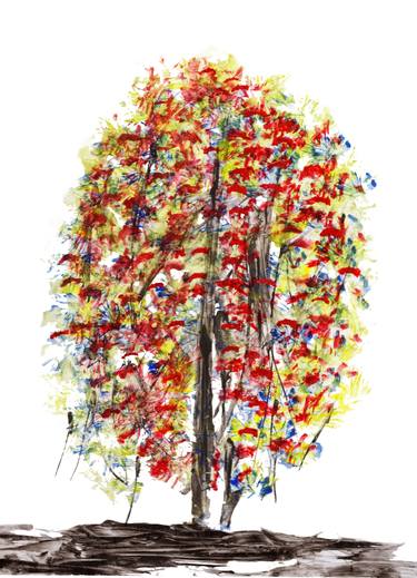 Original Abstract Tree Paintings by Yusr Alobe