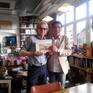 Qingjun with collector Paul Smith