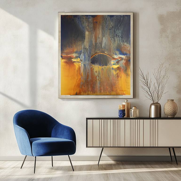 Original Abstract Expressionism Abstract Painting by Olena Golembovska