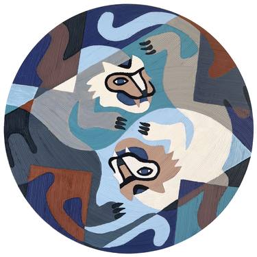 Original Cubism Abstract Painting by Mary Lai