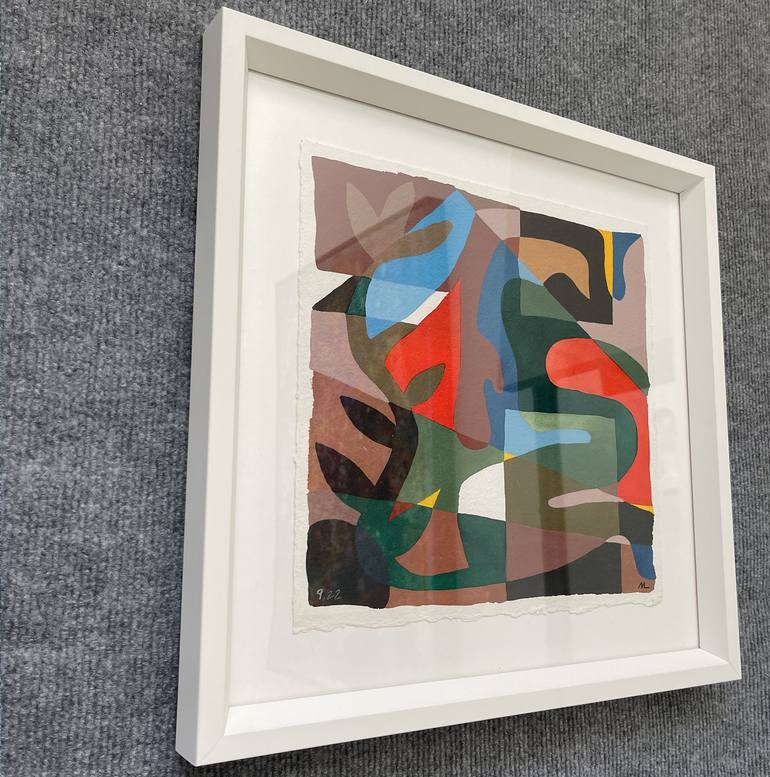 Original Cubism Abstract Painting by Mary Lai