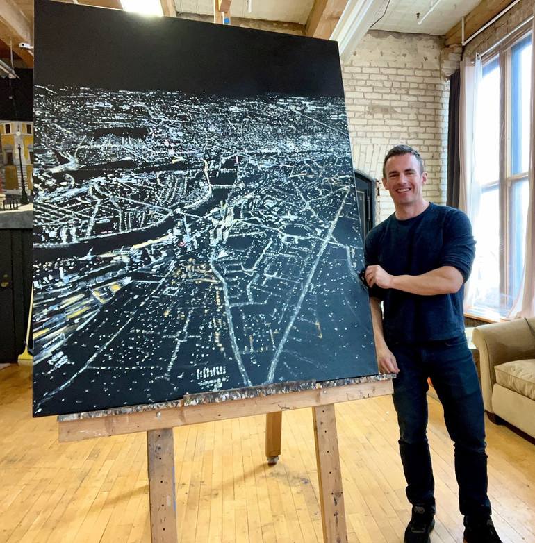 Original Realism Cities Painting by Brendan Kramp