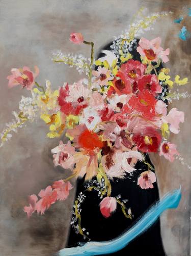 Original Abstract Floral Painting by Brendan Kramp