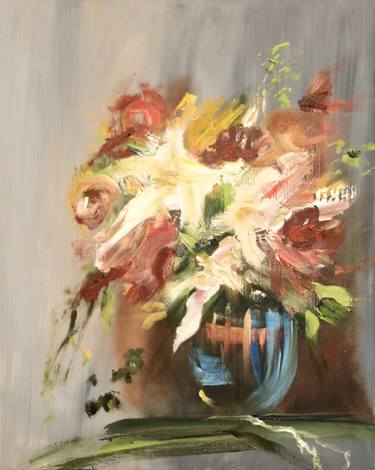Original Abstract Floral Painting by Brendan Kramp