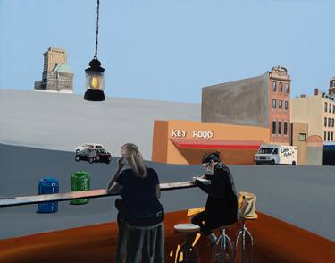 Saatchi Art Artist Brendan Kramp; Painting, “Brooklyn View, Swallow Cafe” #art