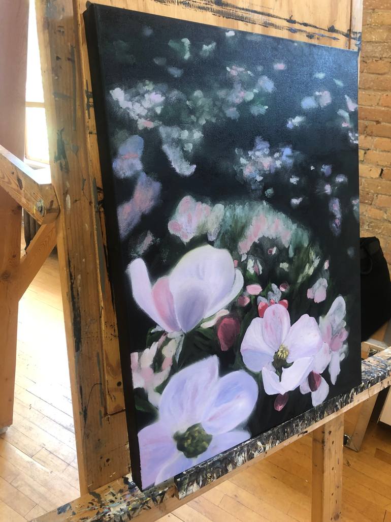 Original Figurative Floral Painting by Brendan Kramp