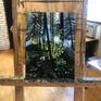 View of painting on easel