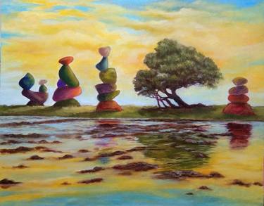 Print of Surrealism Landscape Paintings by Roy Leo Lorono