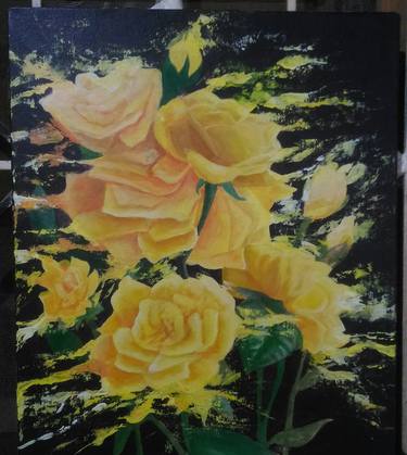 Print of Floral Paintings by Roy Leo Lorono