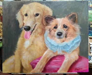 Print of Dogs Paintings by Roy Leo Lorono