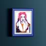 Fashion Illustration Portrait - Framed print.