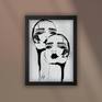 Fashion Illustration Portraits - Framed print.