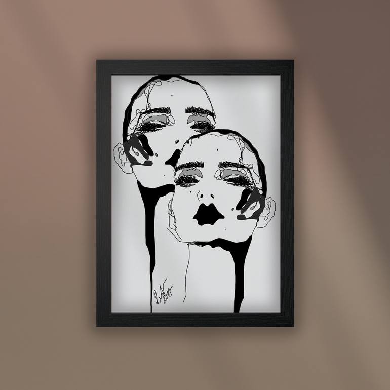 Original Black & White Fashion Digital by Renáta Pethő