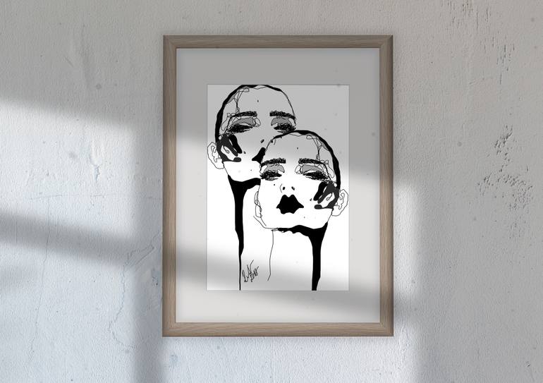 Original Black & White Fashion Digital by Renáta Pethő