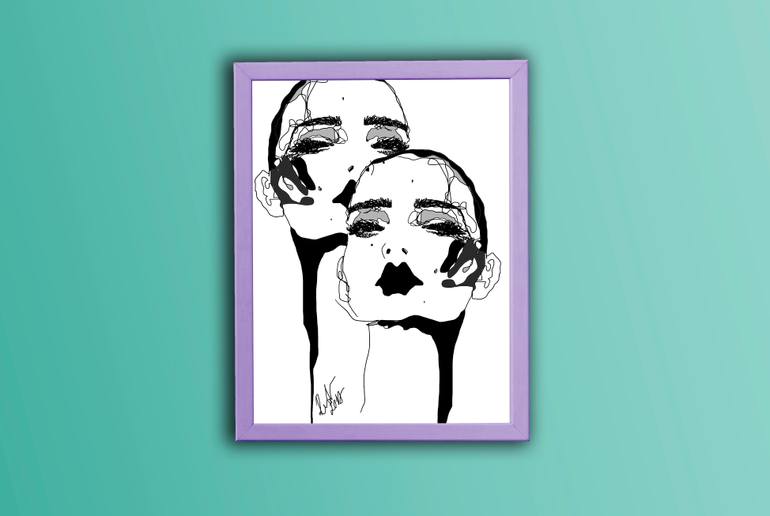 Original Black & White Fashion Digital by Renáta Pethő