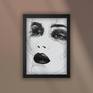 Fashion Illustration Portrait - Framed print.