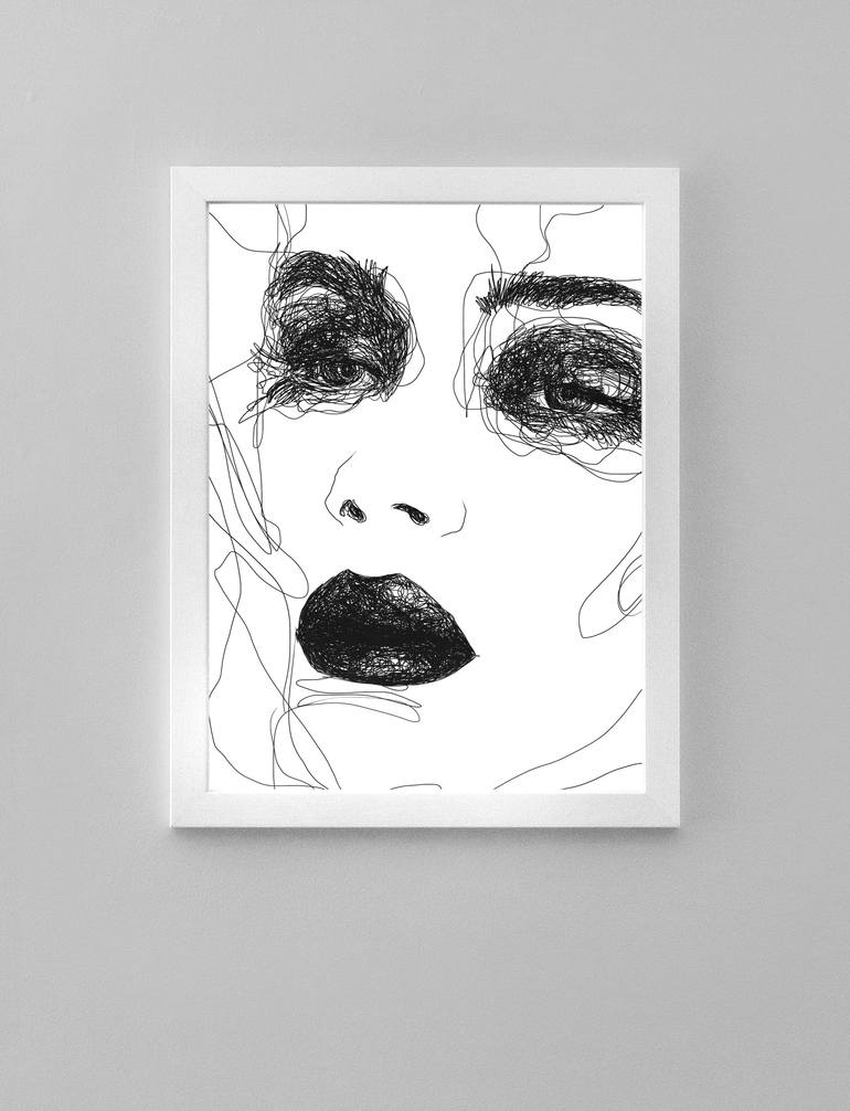 Original Black & White Fashion Digital by Renáta Pethő